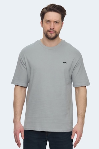Slazenger Vellamo Erkek Oversıze Gri Tişört Gri