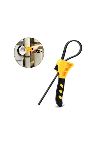 Moly Çok İşlevli Kemer Anahtarı: Ayarlanabilir Yağ Filtresi & Şişe Açacağı Sarı Sarı