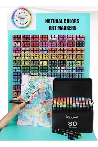 Aubyhe 12 Renkli Alkollü Sanat Marker Seti - İki Uçlu, Hızlı Kuruyan, Düşük Koku - Plastik, Ahşap, Metal Üzerinde Kullanılabilir Diğer