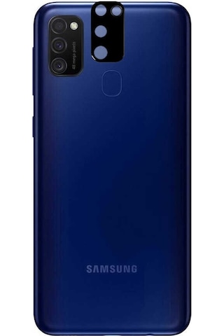 Galaxy M21 Zore 3D Kamera Camı Siyah