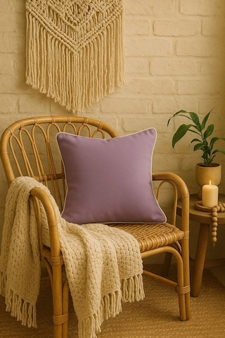 Lila Kırlent Kılıfı 45x45 Dekoratif Modern Kırlent Çok Renkli