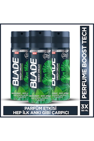 Blade Green Dream Erkek Sprey Deodorant 3 x 150 ML