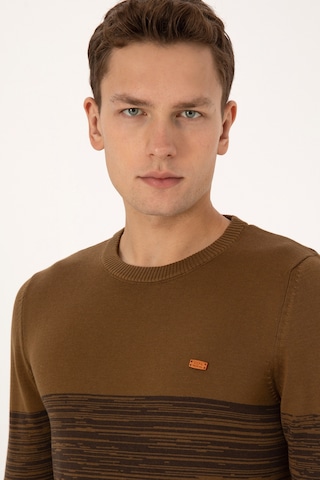 U.S. Polo Assn. Erkek Slim Fit Bisiklet Yaka Haki Kazak 50314970-VR027