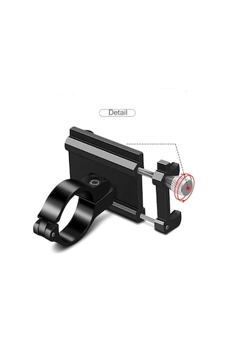 Valkyrie X-81s Metal Motorsiklet Bisiklet Cep Telefonu Tutucu - Alüminyum Alaşım Darbeye Dayanıklı Paslanmaz - 360 Derece Evrensel Siyah