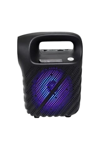 Gts1525 Rgb Işıklı 4 İnç Taşınabilir Bluetooth Hoparlör Fm Radyo Parti Hoparlörü Acil Durum Feneri