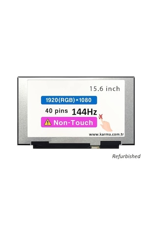 15.6'' 40pin Slim Led Ips Notebook Lcd Ekran, Panel - 1920 1080 / Nv156fhm-n4g - 144hz / Refurbished