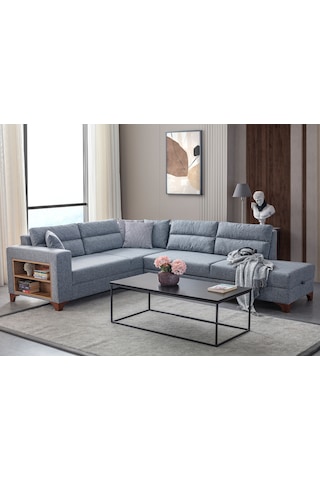 Eymense Tloft Köşe Koltuk Takımı Gri Sağ Köşe