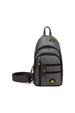 Newish Polo Erkek Kumaş Usb Kulaklık Çıkışlı Bodybag Göğüs Ve Omuz Çantası New172 - Gri