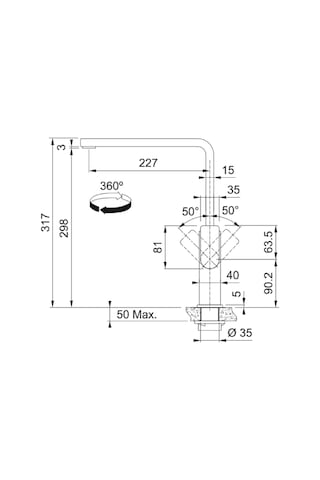 Franke Mythos Flat Black Steel Armatür Siyah