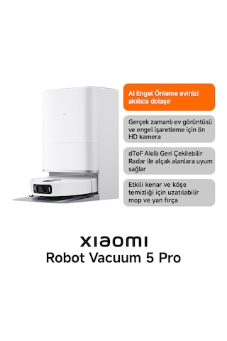 Xiaomi Robot Vacuum 5 Pro Robot Süpürge