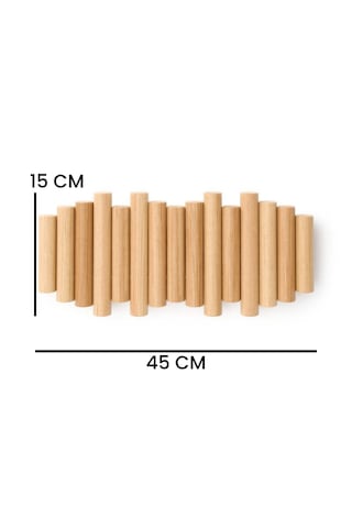 Minimalist Doğal Ahşap Duvar Askısı