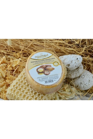 Argan Yağı Özlü Batık Ve Çilek Bacak Onarımına Yardımcı Doğal Süngerli Sabun 130gr Argan Yağı