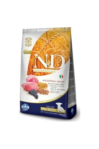 N&d Mini Puppy Düşük Tahıllı Kuzu Etli Ve Yaban Mersinli Yavru Köpek Maması 7 Kg