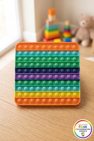 Pop It Duyusal Zeka Oyuncağı Çarpım Tablosu Kabarcık Patlatma Stres Rahatlatıcı Kare 20x20 Cm