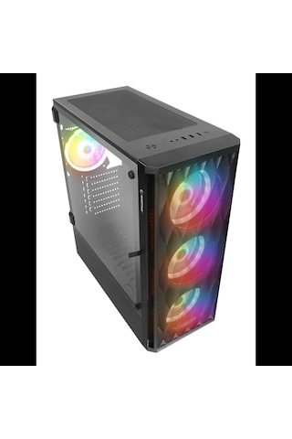 Rampage X-horse 850w 80+ 4 12cm Argb Fan+kontrolcü Manyetik Temperli Camlı Mid-t Gaming Oyuncu Kasas
