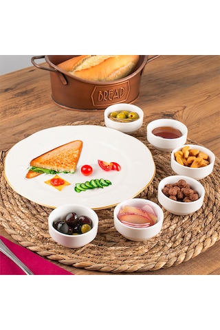 Porsima Bone 15688 6 Lı Sunumluk Kase Mini Sosluk Çerezlik Kase