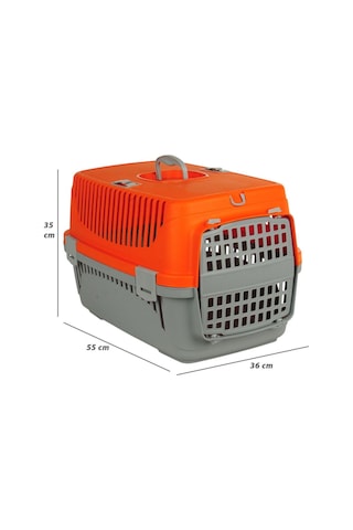 Pribor Hz-105 Kedi Köpek Evcil Hayvan Taşıma Çantası Box Büyük Boy Çok Fonksiyonlu Turuncu Gri