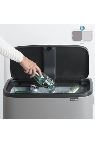 Brabantia Çöp Kutusu 30 + 30 Lt Bo Touch Dokunmatik Kapak Mat Çel