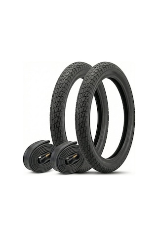 Bike Sky Black Cat Zırhlı Ön Arka Set İç Dış Lastik 20x1.95 5 Mm Zırh Kalınlığı, Elektrikli Bisikl