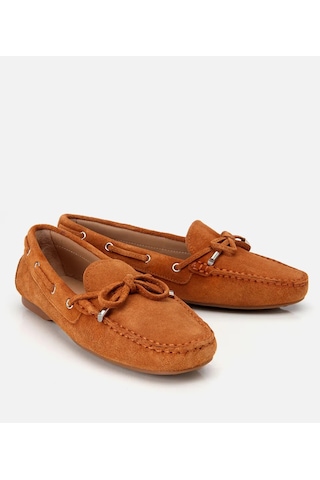 Hotiç Kadın Süet Deri Taba Bağcık Detaylı Günlük Loafer 01ayh306240a370 Taba
