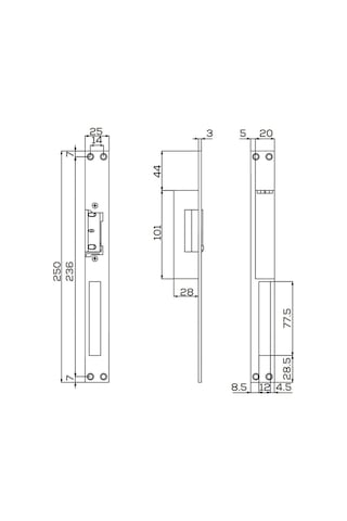 Kale KD012/10-211 Elektrikli Kapı Karşılığı (Paslanmaz Aynalı)