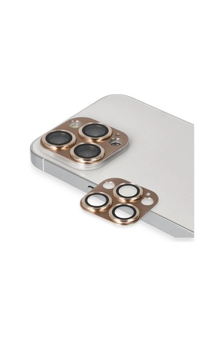 Mey İthalat İphone 13 Pro Max Pers Alüminyum Kamera Lens - Gold