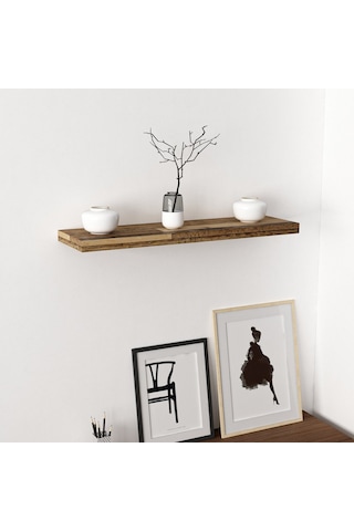 Minar Gizli Tutuculu Duvar Rafı 80 Cm Old Style