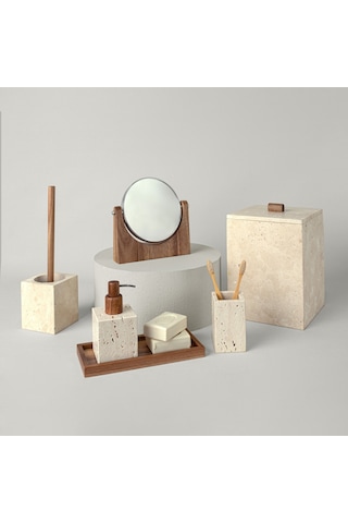 Linens Marble 10,3x10,3x11,5 Cm Tuvalet Fırçası Çok Renkli