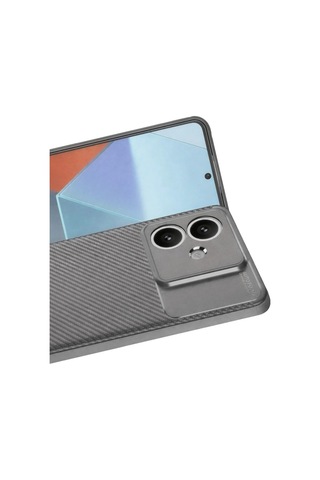 Oppo A3 Kılıf Auto Focus Karbon Kapak - Gri Düz Renkli