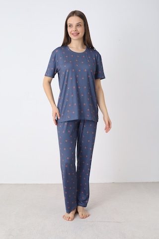 Elitol Bamboo Örme Desenli Kadın Pijama Takımı Desenli-9