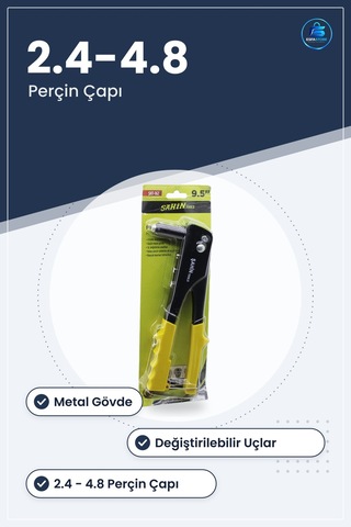 Perçin Tabancası Şht Metal Gövde Değiştirilebilir Uçlu Çekme 2.4
