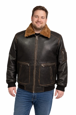 Viamod Leather Büyük Beden Erkek Hakiki Deri Ceket Kürk Yakalı Siyah Premium Pilot Model Gerçek Deri Mont Üretici Garantili
