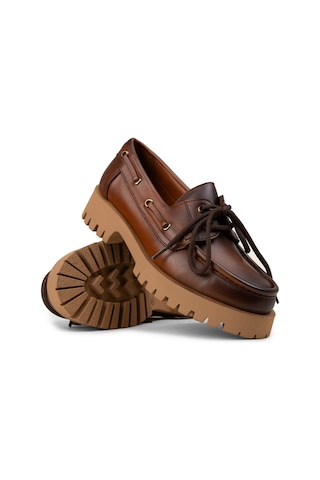 Deery Kadın Hakiki Deri Taba Renk Marin Loafer - 02036ztbac02