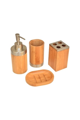 Bambum Mystik 4 Parça Banyo Seti B2656 Kahverengi