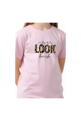 Fyk Kids Kız Çocuk Look Baskılı Tişört Pembe