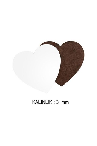 Hdf Kalp Bardak Altlığı 3 Mm - Tek Taraflı Diğer