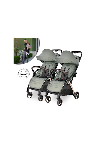 Lorelli Loret Otomatik Katlanan Kabin Boy & İkiz Bebek Arabası - Green