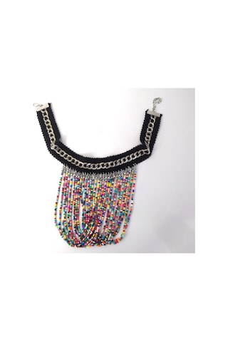 Kolye Gerdanlık Kadın Choker Bohem Kolyeler El Yapımı Uzun Püskül Boncuklar Bayan Kolye Takı Tasma Çok Renkli 27142559