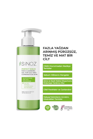 Sinoz Yağlı ve Karma Ciltler İçin Yüz Temizleme Jeli 400 ML