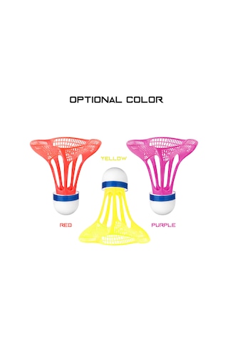 Geeksen Plastik Outdoor Badminton Topu: Stabil Direnc, Hafif Ve Pratik, 3 Adet Rastgele Renkli Paket