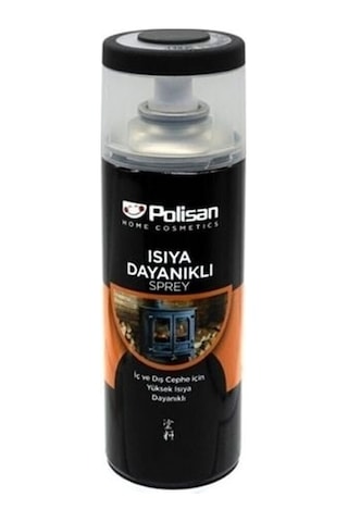 Polisan Isıya Dayanıklı Sprey Boya Siyah