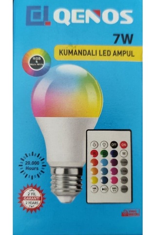 RGB Uzaktan Kumandalı 16 Renk Ampul Qenos