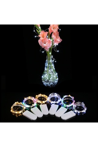 Neevoyu 2 Metre 20 Ledlı Taşınabilir Bakır Tel Işık Zinciri - Sıcak Beyaz Ambiyans, Ip65 Su Geçirmez Pil Yok Sıcak Beyaz