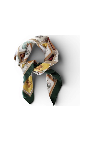 Hedea Rüzgarın Yelesi Saten Fular 70x70 Cm Çok Renkli