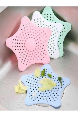 Rose Yıldız Lavabo Süzgeç Lavabo Küvet Süzgeci 16 Cm Çok Renkli