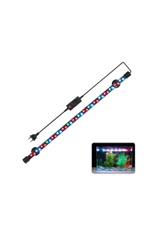 Symbee Akvaryum Dekorasyon Işığı Led 58cm Ip68 Su Geçirmez Renkli Işık Mavi, Yeşil, Kırmızı Avrupa Standartı Çok Renkli