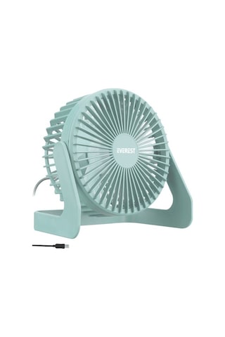 Efn-505 360 Derece Dönüş Taşınabilir Mini Masaüstü Turkuaz Usbfan