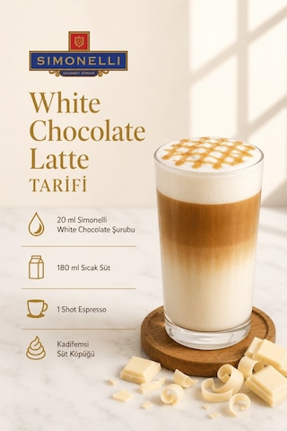 Simonelli Beyaz Çi̇kolata Kahve Şurubu 700 ML + Pompa