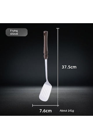 Hanyang 201 Paslanmaz Çelik Tencere Spatula Mutfak Eşyaları Spatula Çorba Kepçesi Huni Tencere Seti Altı Takım 37.5cmx7.6cm