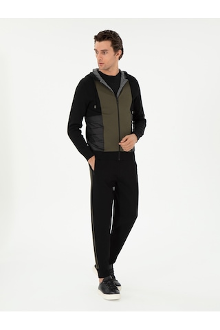 Cacharel Siyah Jogging Fit Triko Pantolon